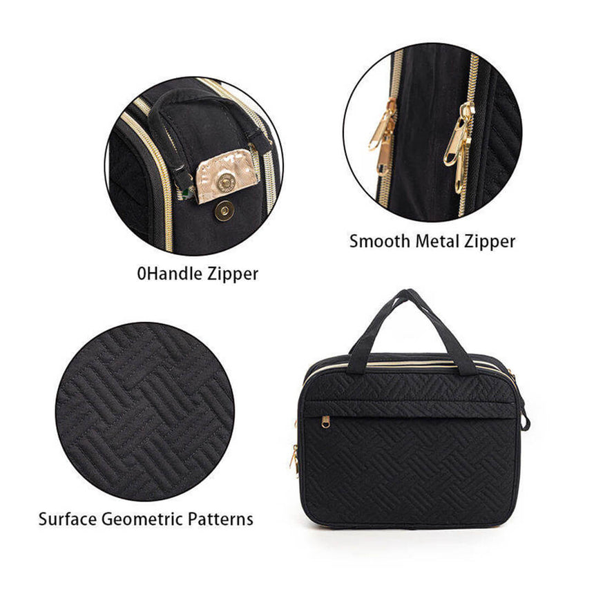 Waterproof cosmetic storage organizer bag for travel