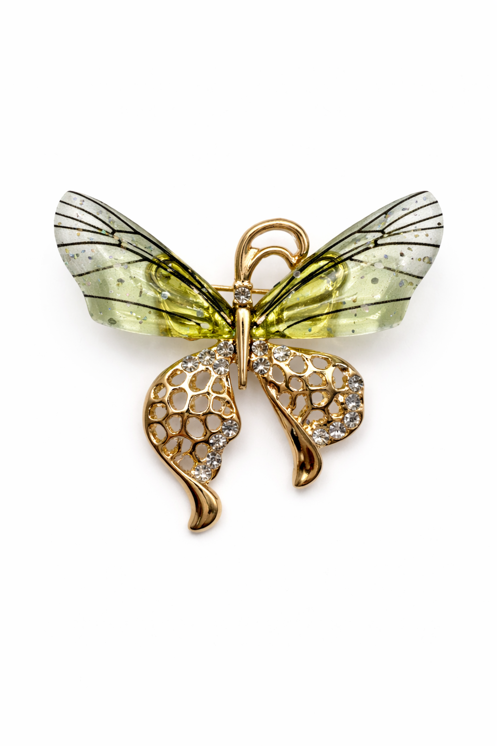 Whimsical Fairy Wing Butterfly Brooch Green Petit Détail Lebanon