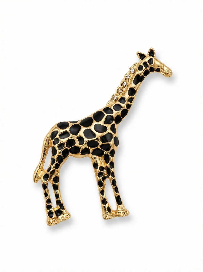 Whimsical Standing Giraffe Brooch Default Title Petit Détail Lebanon