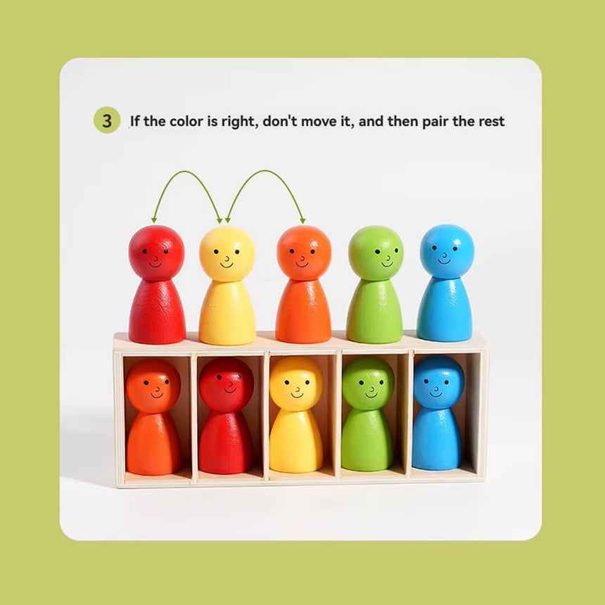 Family board game for matching colors and improving memory