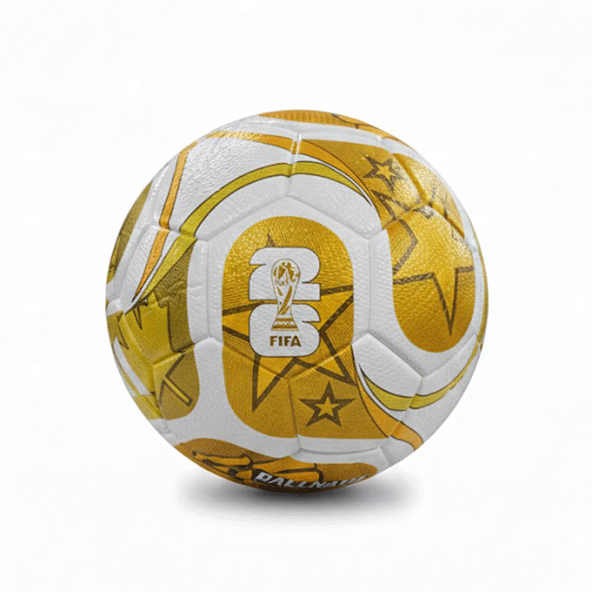Football Soccer Ball Size 5 World Cup Finals 2026 Gold