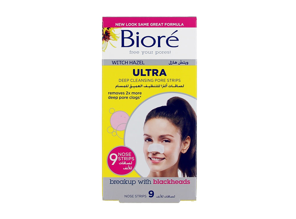 Biore Ultra Witch Hazel Nose Pore Strips 9 Pieces