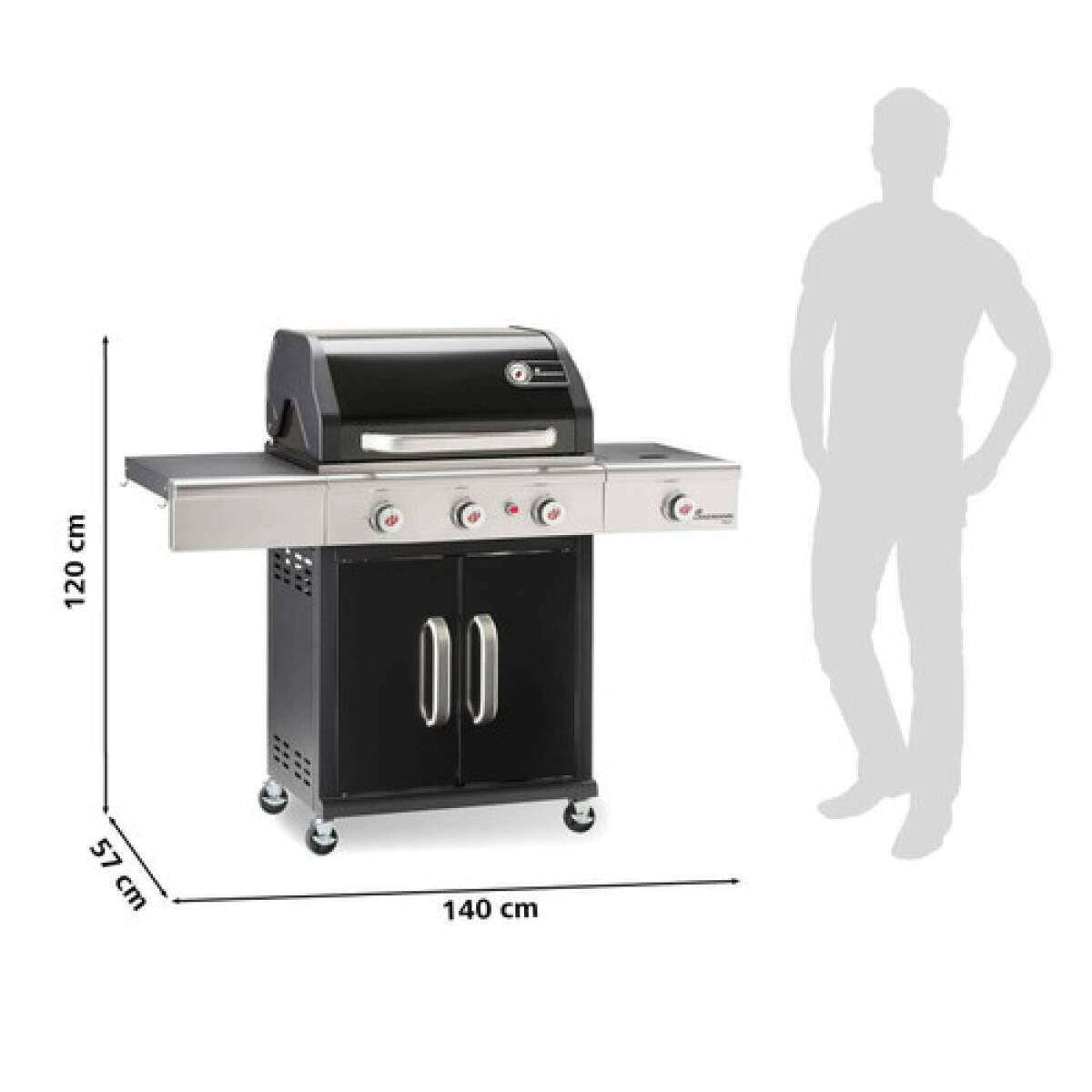REXON S/S Flex  3.1- 3 Burner Gas BBQ Outdoor Barbque REXON S/S Flex  3.1- 3 Burner Gas BBQ REXON S/S Flex  3.1- 3 Burner Gas BBQ Landmann