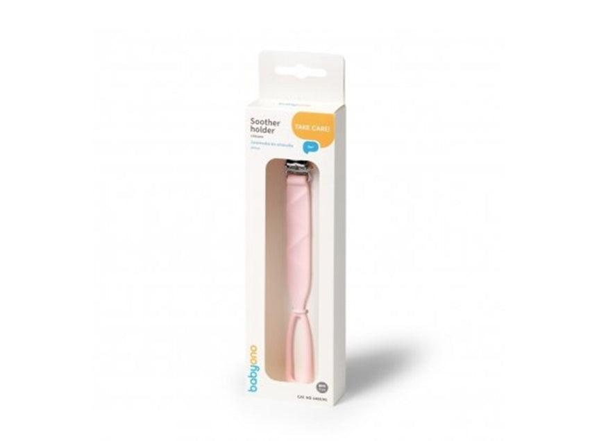 Baby Ono Soother Holder Silicone Pink