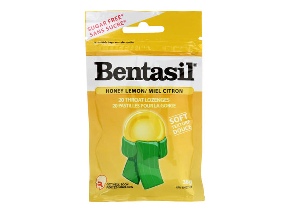 Bentasil Honey Lemon Throat Lozenges 20 Pieces