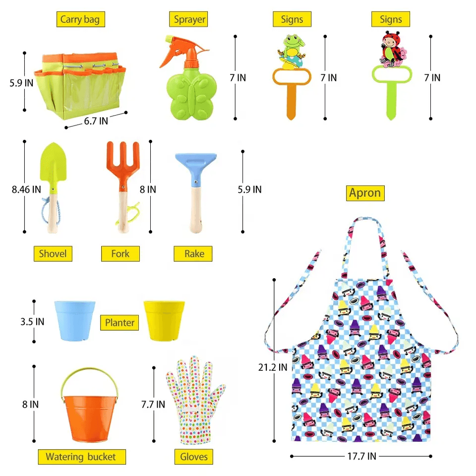 Kids Garden Tools Set of 12 Pieces