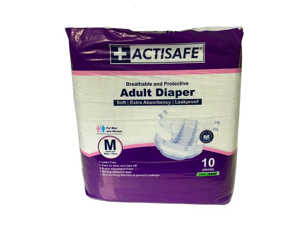 Actisafe Adult Diaper Slip Medium 10 Pieces