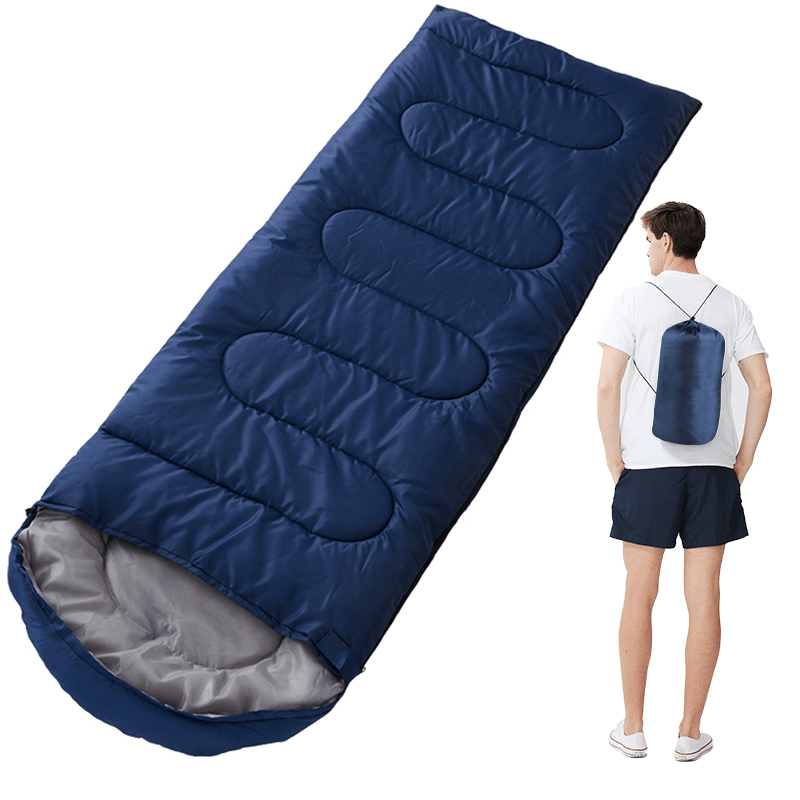 Warm and Thickened Portable Camping Sleeping Bag Navy