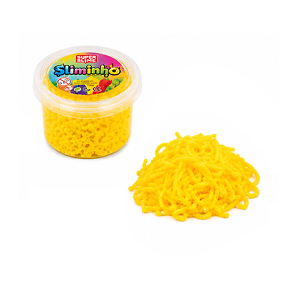 Yellow Magic Noodle: a stretchy sensory toy for kids