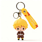 Keychain with a character from 'Demon Slayer' on a white background